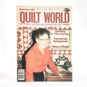 Quilt World Magazine December 1981 Poinsettia Bedspread Gossip Sunbonnet Girls